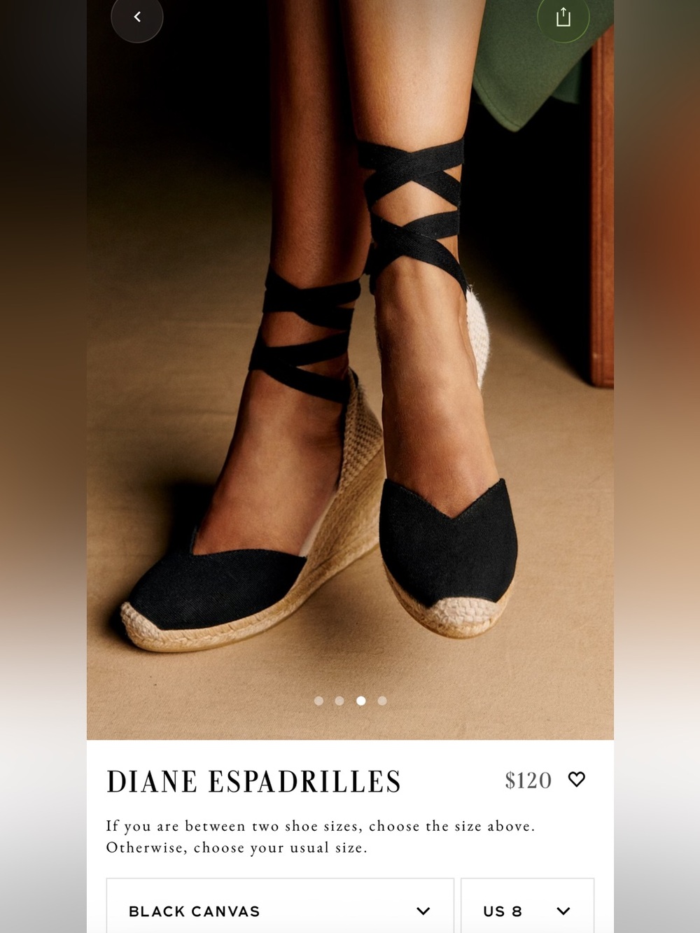Sezane Diane Espadrilles Black canvas size 39